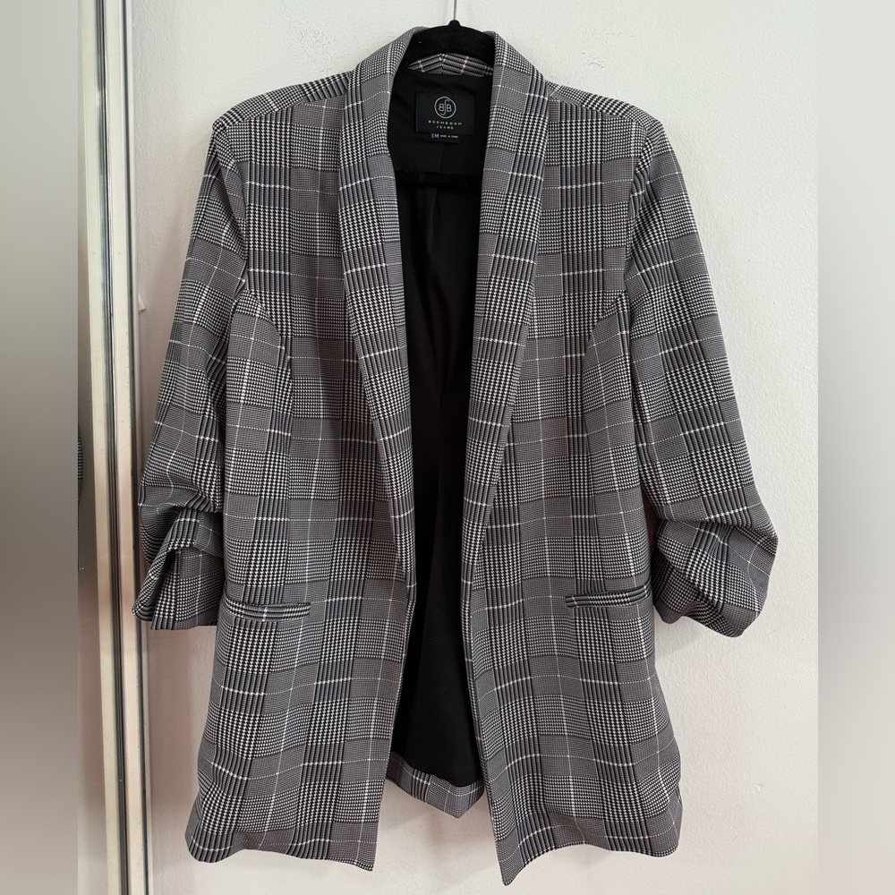 Boom Boom Jeans Black and White Checkered Blazer